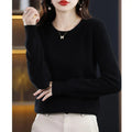 Weicher Strickpullover für Damen mit Rundhalsausschnitt | Weicher Strickstil