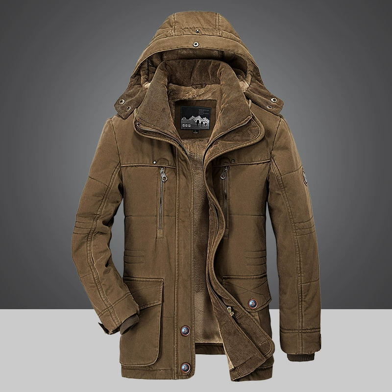 Winter King Daunenjacke – Warmer Kapuzenmantel für Herren, stilvolle Oberbekleidung  