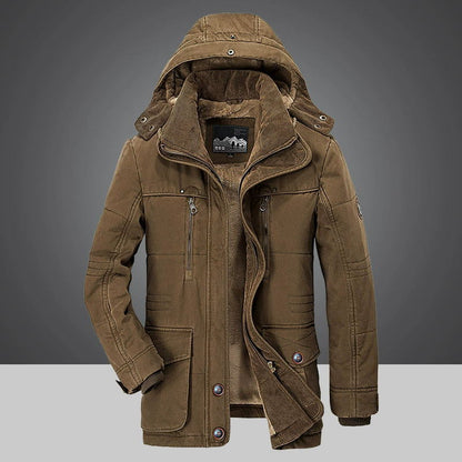 Winter King Daunenjacke – Warmer Kapuzenmantel für Herren, stilvolle Oberbekleidung  