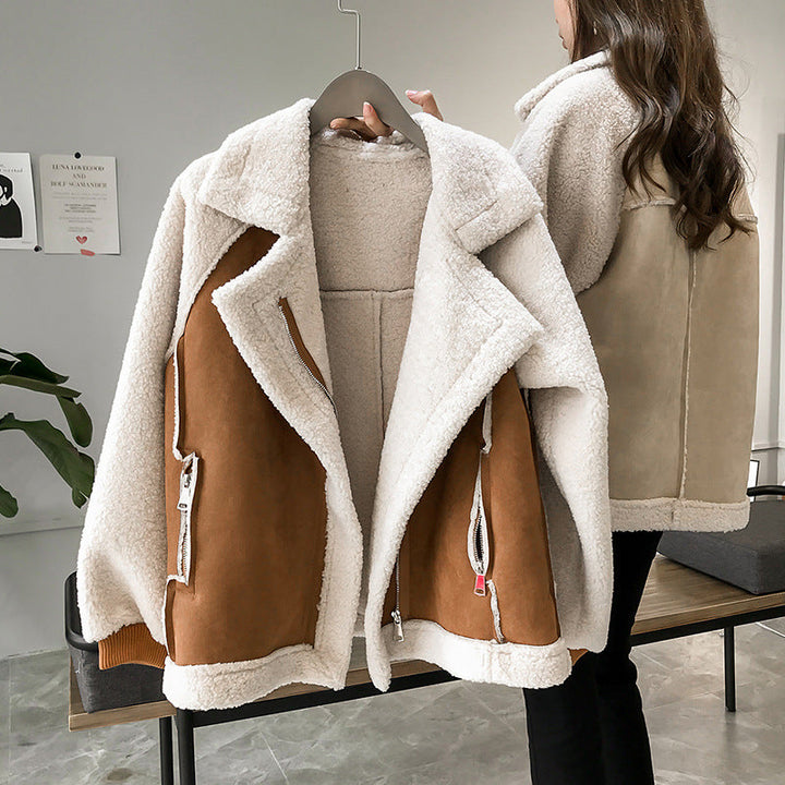 Winter Mantel Damen | Kunstleder Mantel für kalte Monate