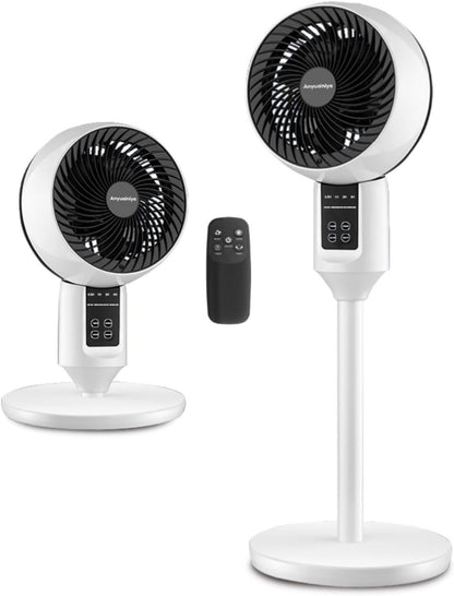 Ventilateur sur pied blanc avec télécommande