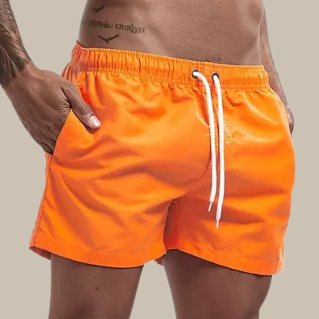 Herren Shorts Kordelzug Bund Seitentaschen Über Knie Freizeit Stil Shorts | Einfarbig