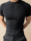 T-shirt de fitness homme | T-shirt à manches courtes près du corps | Silhouette définie | Look moderne de vêtements de sport