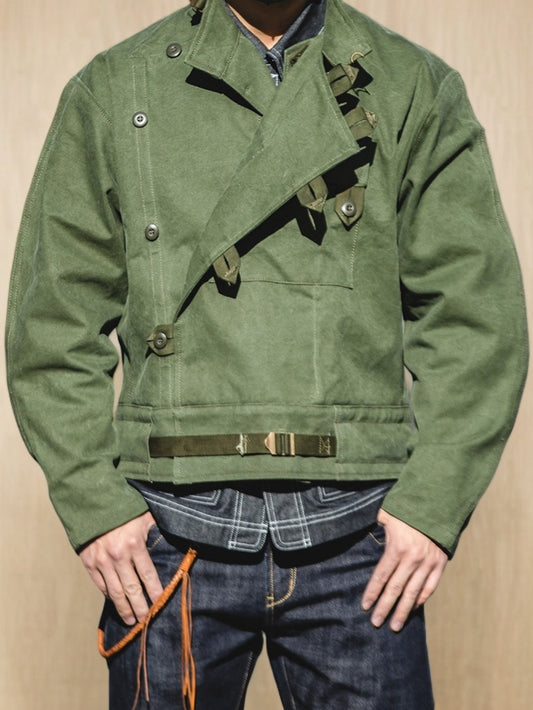 Veste utilitaire homme | Manteau court d'inspiration militaire | Coupe structurée | Style décontracté classique