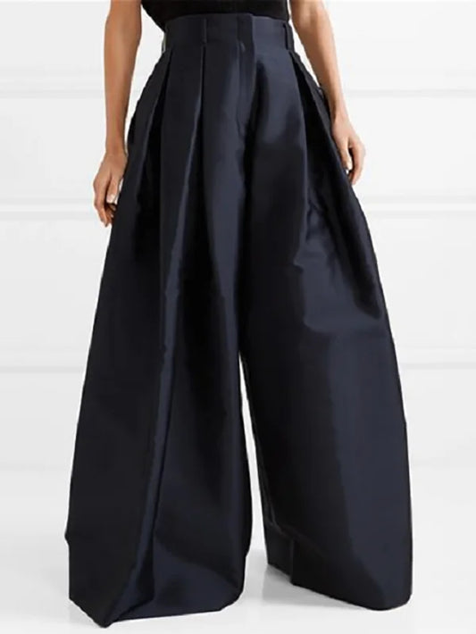 Damen Hohe Taille Maxi Rock | Falten Design