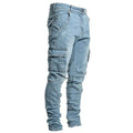 Schlank Passform Cargo-Jeans für Herren mit zahlreichen Taschen | Konisch zulaufendes Bein