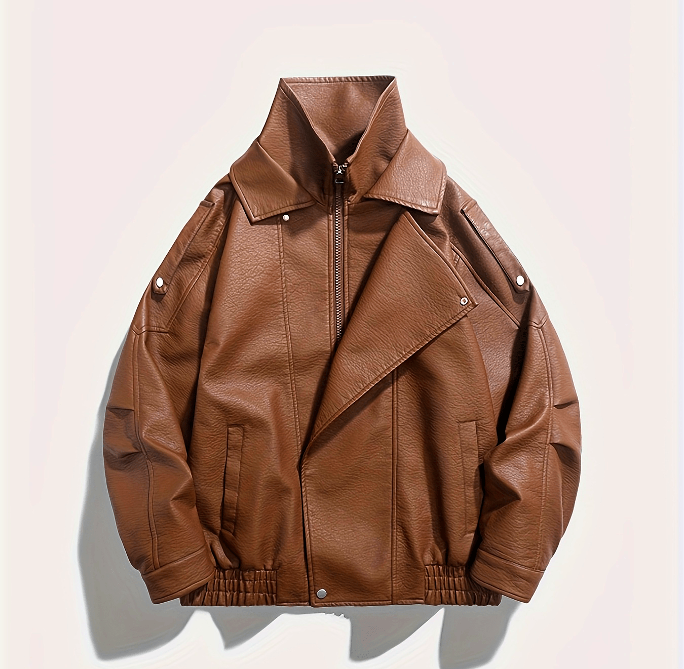 Giacca da moto uomo | Design distintivo del colletto | Dettaglio con cerniera | Stile urbano moderno
