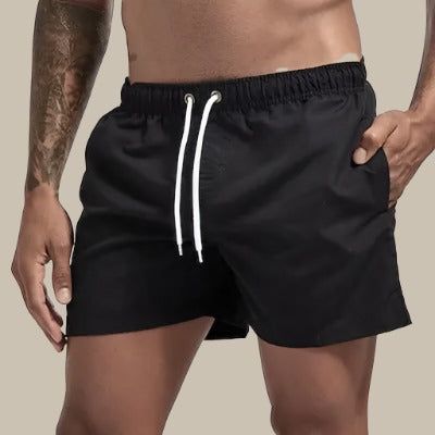 Herren Shorts Kordelzug Bund Seitentaschen Über Knie Freizeit Stil Shorts | Einfarbig