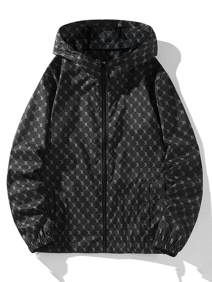 Veste à capuche pour homme | Coupe régulière | Veste légère zippée | Loisirs et plein air