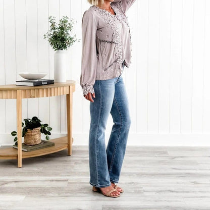 Damen Enganliegende Hose mit Mittlerer Taille | Gerader Schnitt