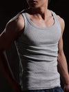 Norbert | Męski tank top z prążkowaną strukturą
