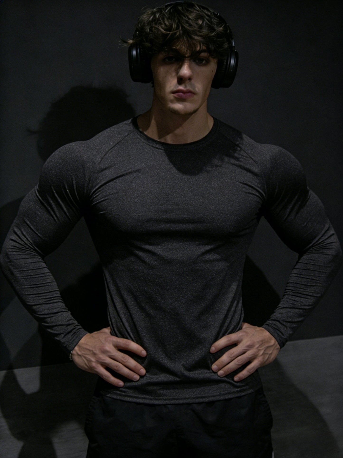 Herren Langarm Kompressions T Shirt mit Muscle Fit | Gym Wear
