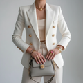 Damen Blazer | Doppelreihiges Design und Elegante Silhouette | Stilvoll für Business und Freizeit