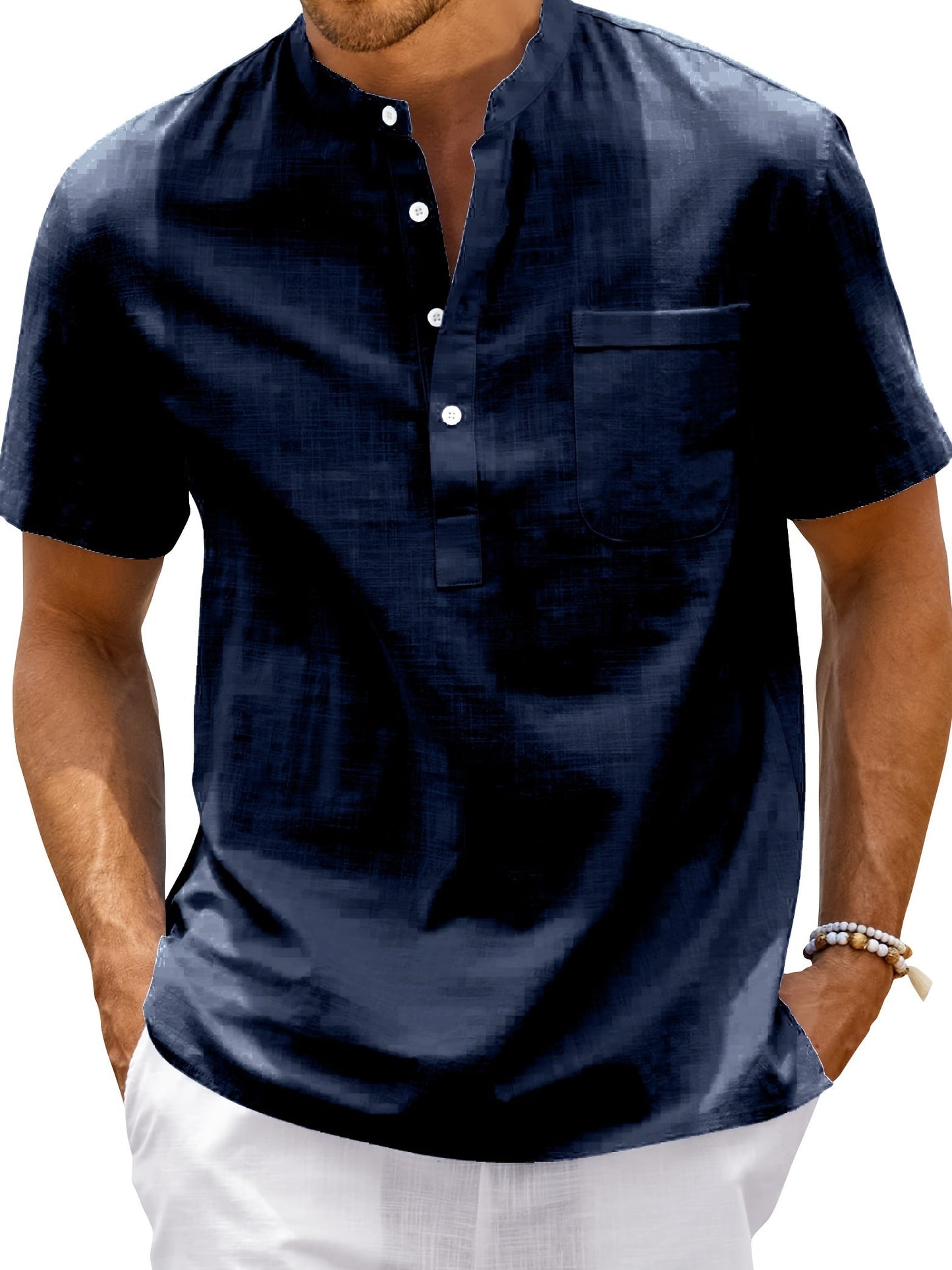 Rafał | Maglia Henley da uomo in taglie forti