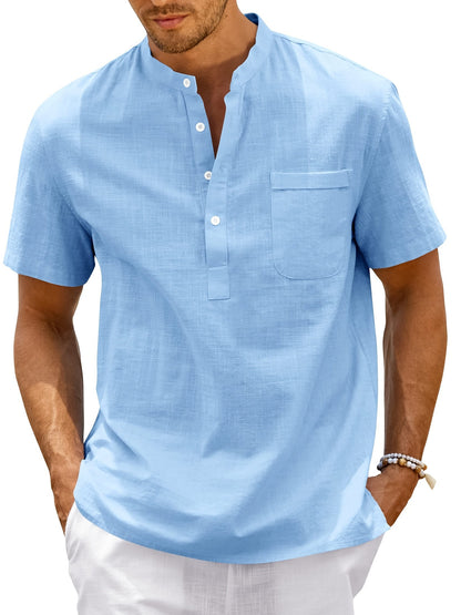 Rafał | Maglia Henley da uomo in taglie forti