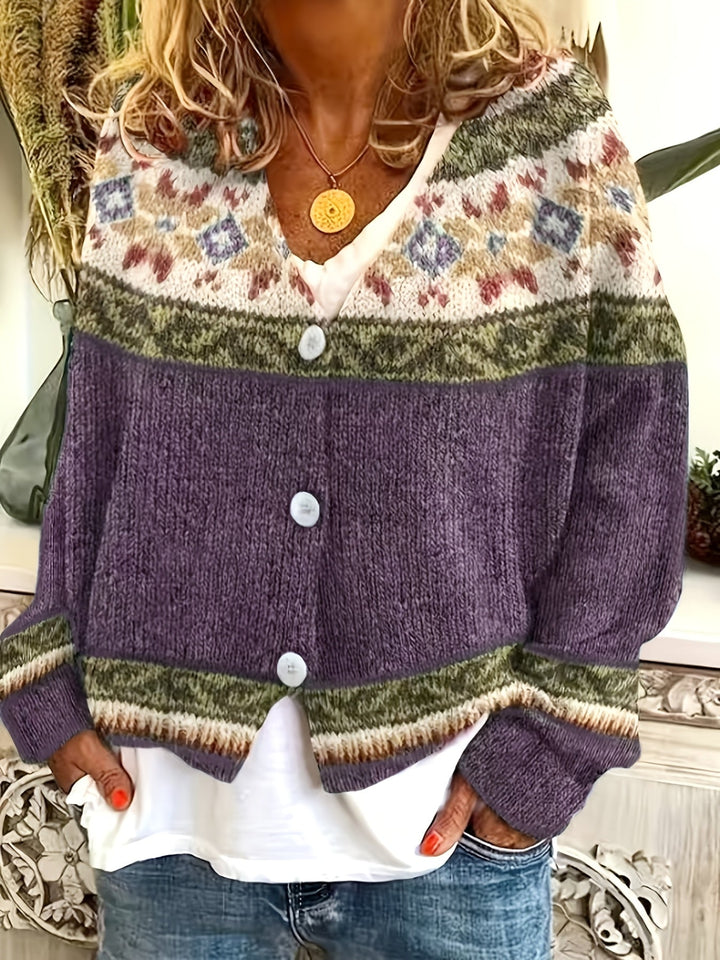 Wren | Women's Patterned Button-Front Cardigan