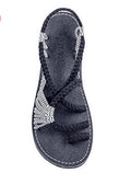 Damen Sandalen Mehrfachriemen Offene Zehen Flache Sandalen | Knöchelriemen