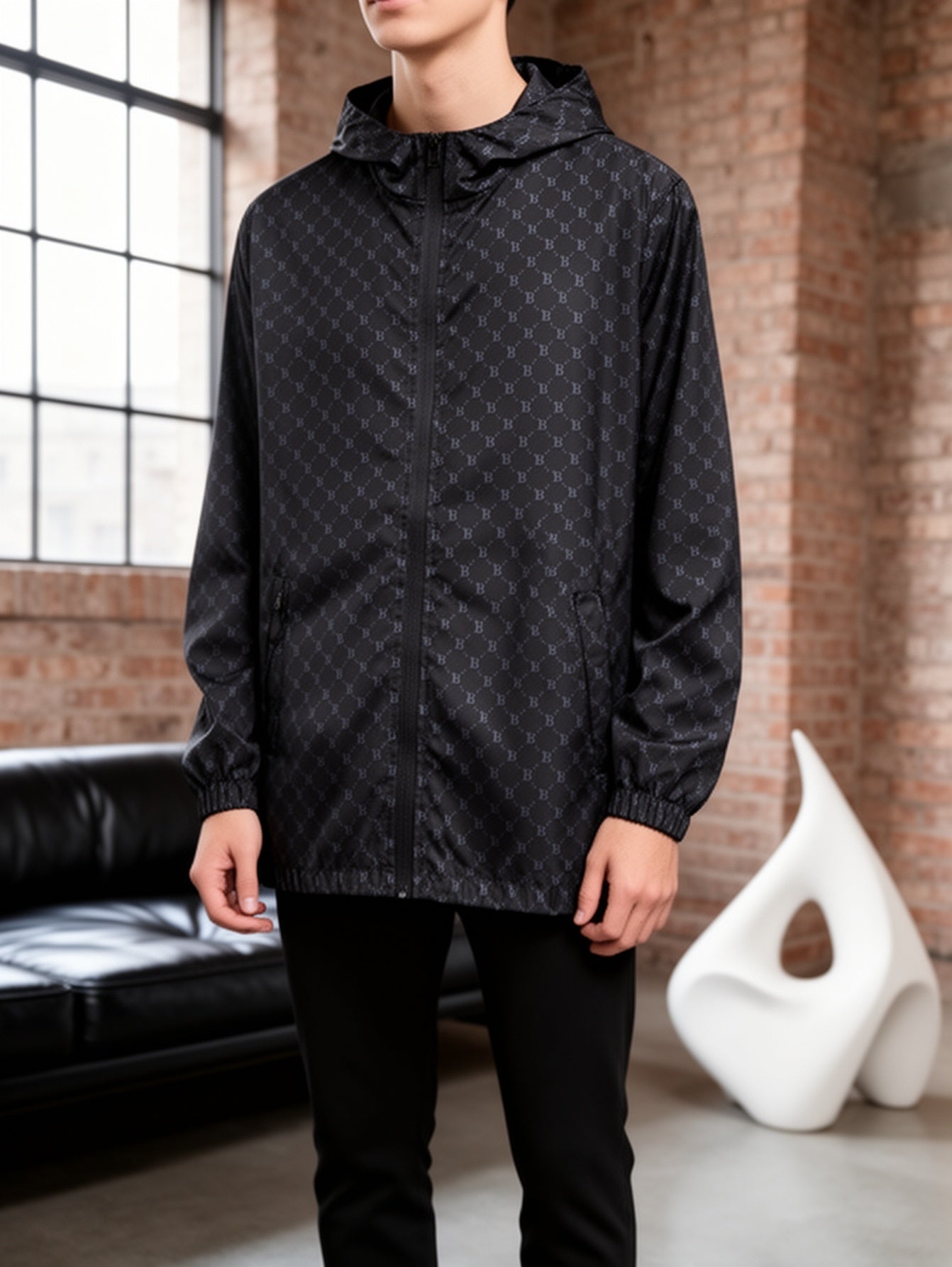 Veste à capuche pour homme | Coupe régulière | Veste légère zippée | Loisirs et plein air