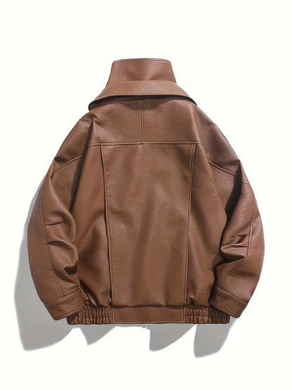 Giacca da moto uomo | Design distintivo del colletto | Dettaglio con cerniera | Stile urbano moderno