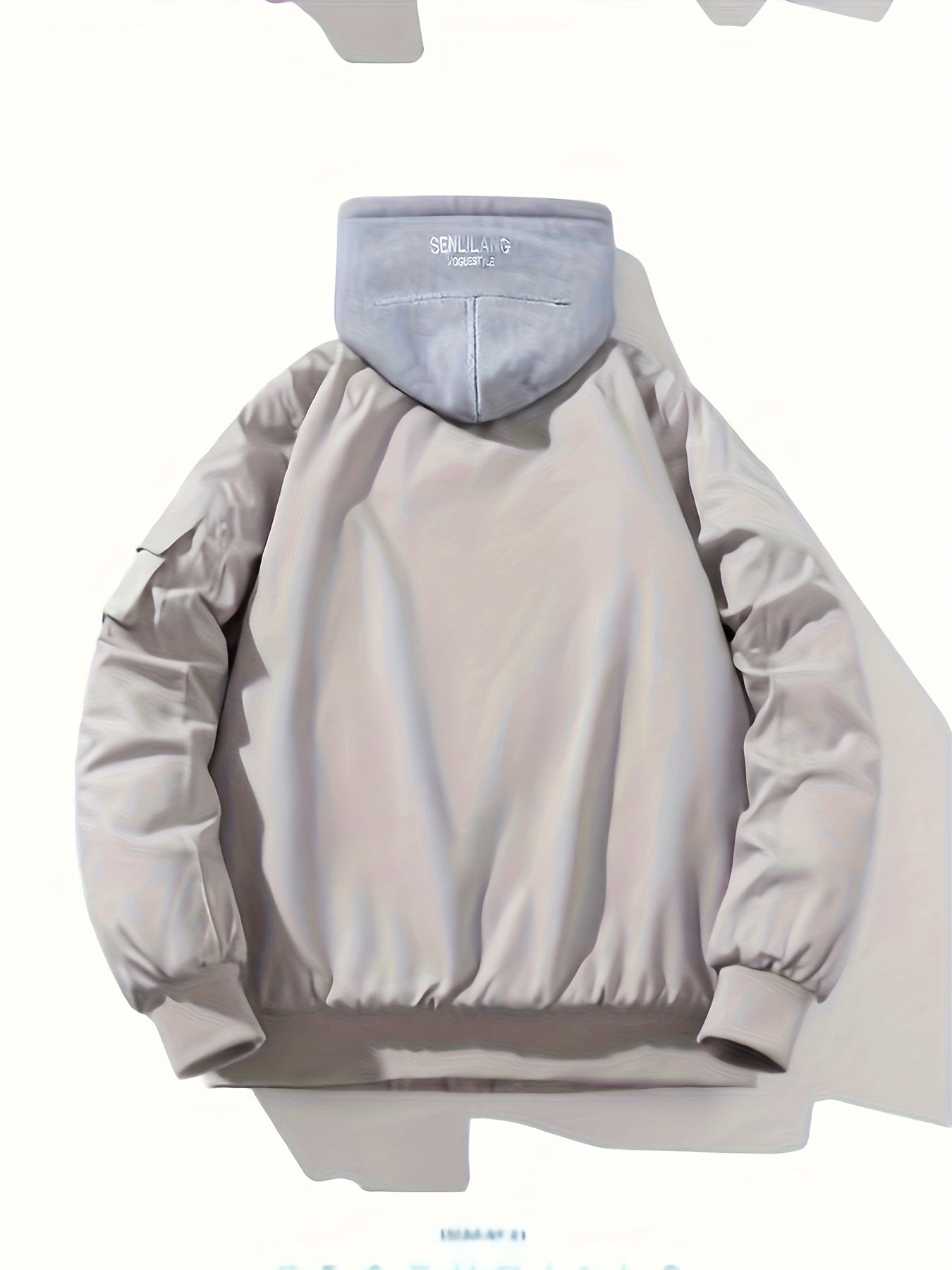 Veste bomber homme avec capuche | Coupe confortable avec fermeture éclair | Design à capuche superposée | Look décontracté streetwear