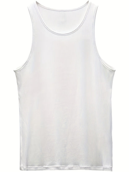 Norbert | Męski tank top z prążkowaną strukturą