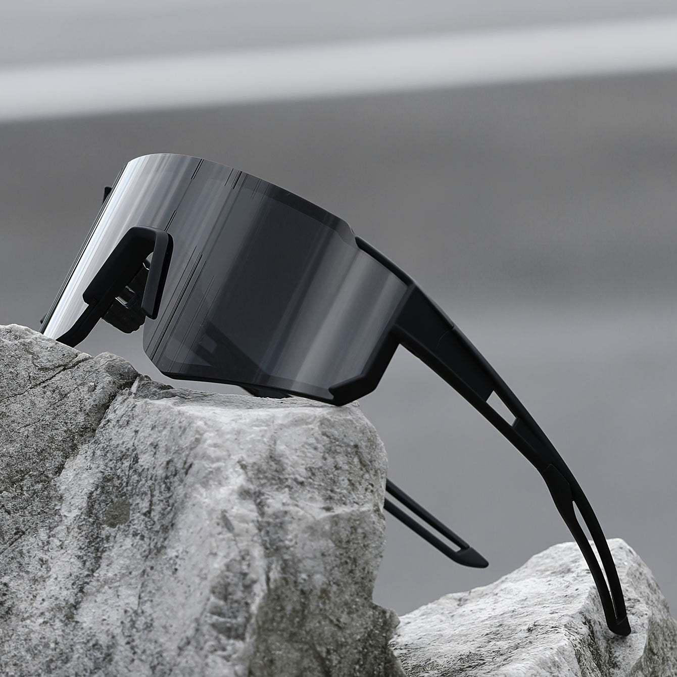 Herren Sport Sonnenbrille | Oversize Shield Scheibe | Wraparound Design | Outdoor Freizeitlook