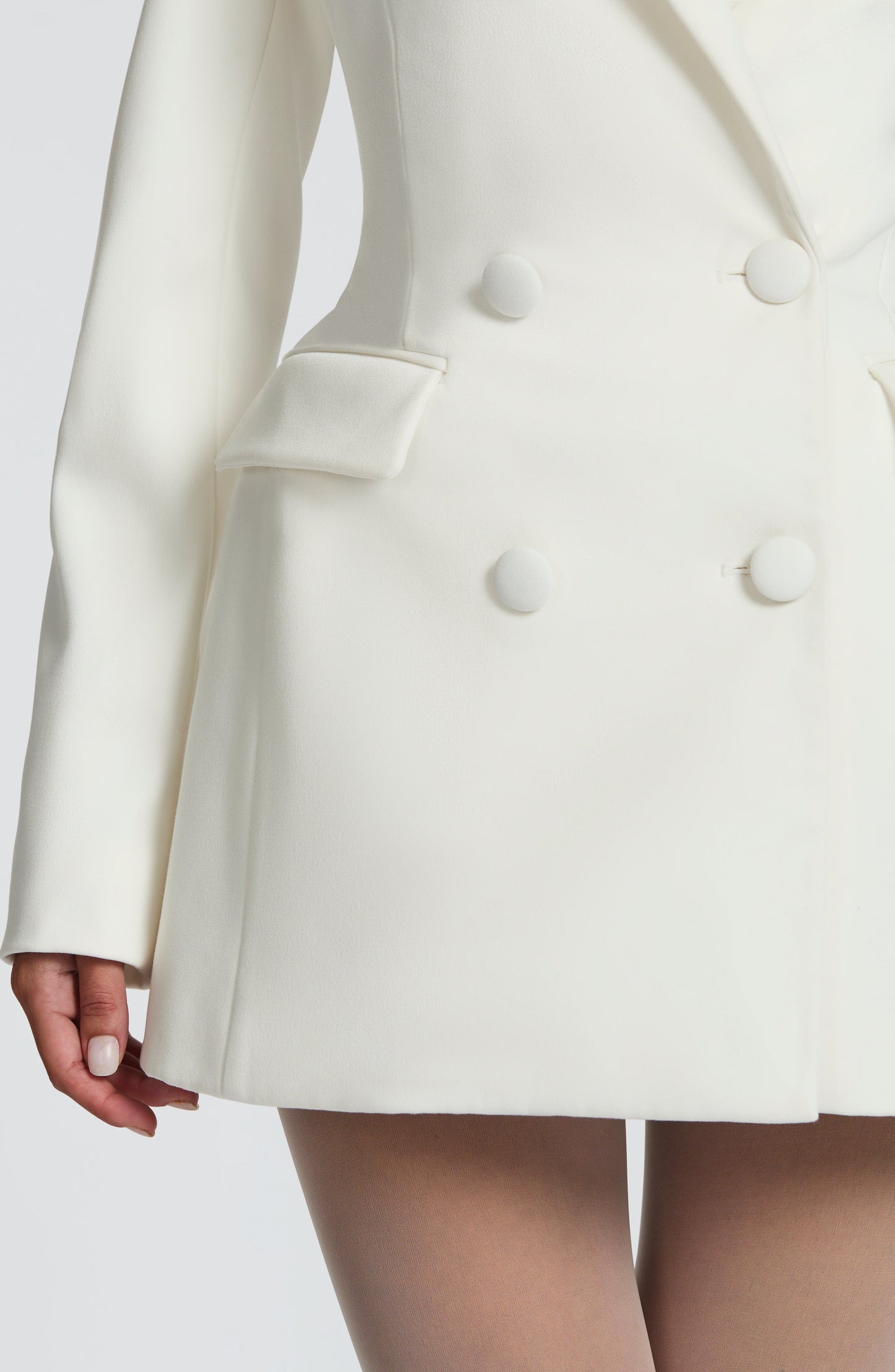 Damen Kleid Langarm V-Ausschnitt Blazer Kleid | Mini