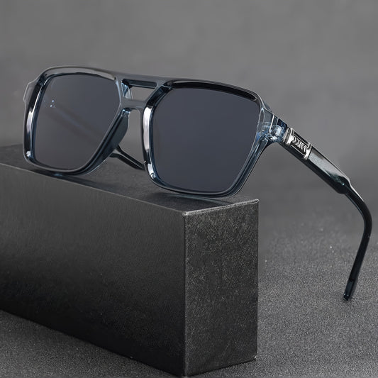Lunettes de soleil pour homme | Forme géométrique surdimensionnée et verres teintés | Look moderne et affirmé