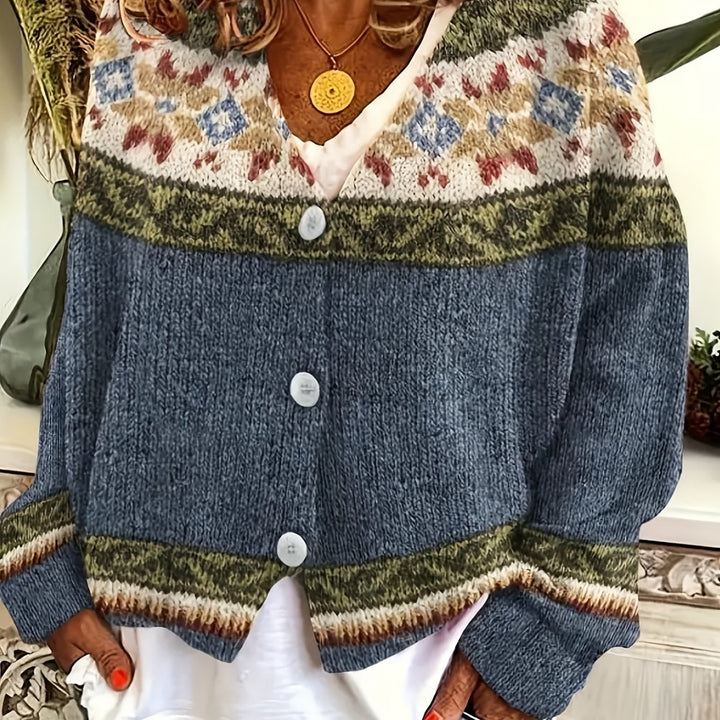 Wren | Women's Patterned Button-Front Cardigan