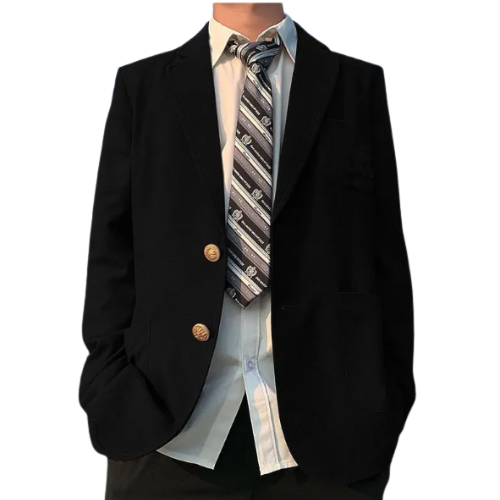 Herren Blazer mit klassischer Passform einfacher Knopfleiste und Knopfverschluss | Reverskragen