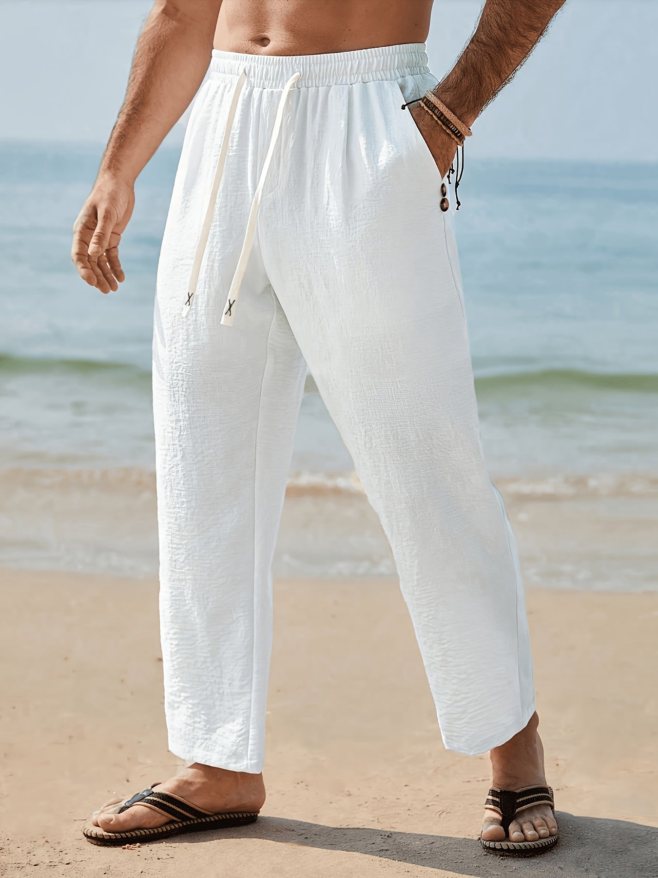 Pantaloni de trening pentru bărbați | Croială lejeră | Șnur și croială relaxată | Stil minimalist casual