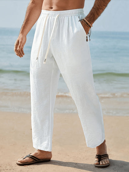 Pantaloni de trening pentru bărbați | Croială lejeră | Șnur și croială relaxată | Stil minimalist casual