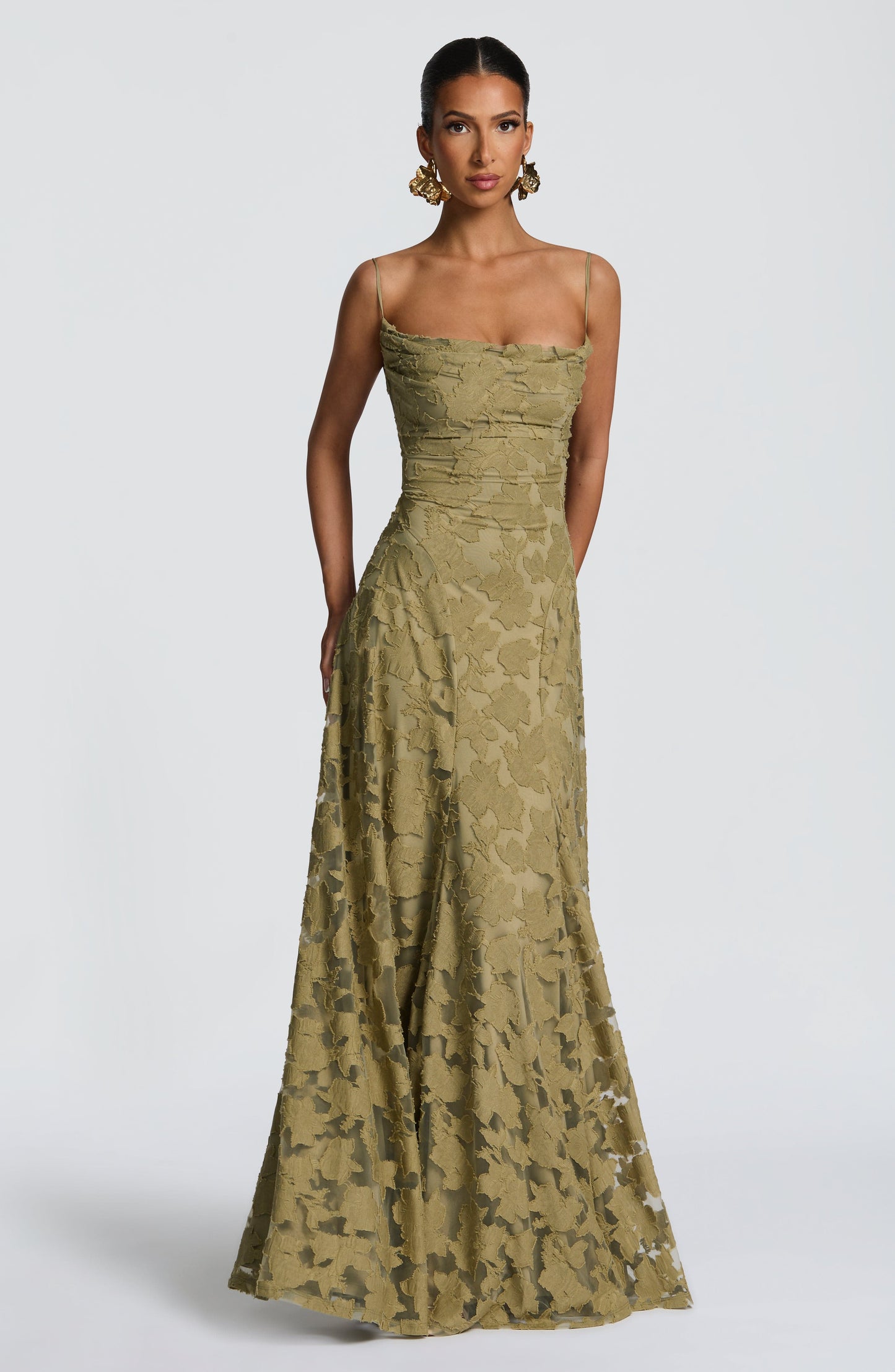 Damen Ärmelloses Spaghettiträger Kleid | Maxi