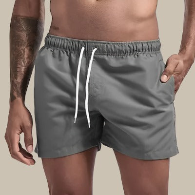 Herren Shorts Kordelzug Bund Seitentaschen Über Knie Freizeit Stil Shorts | Einfarbig