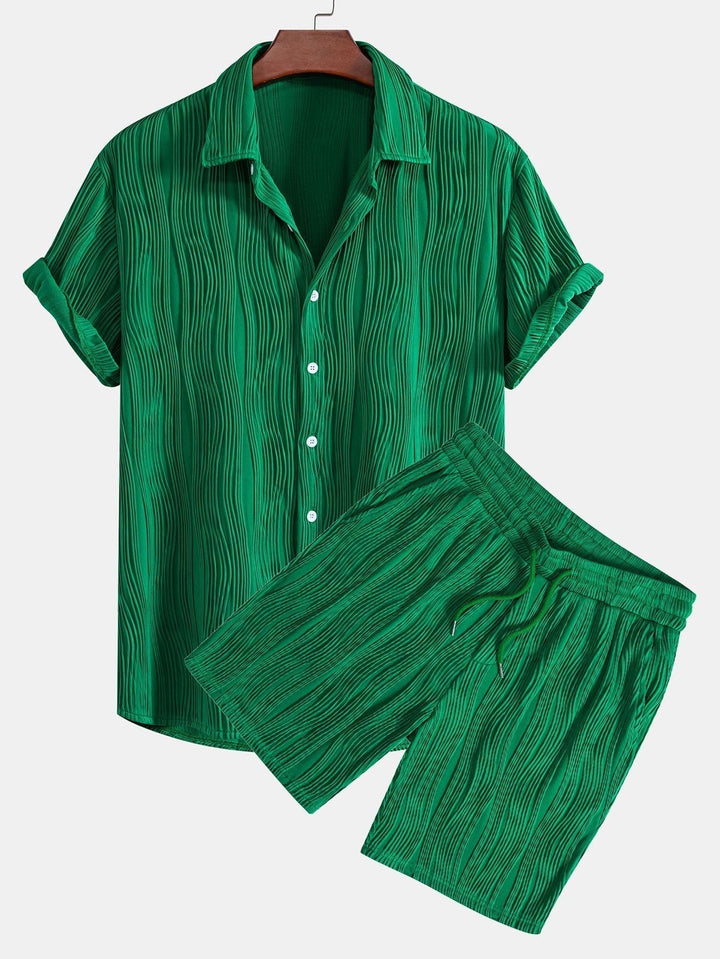 Herren Set – Strukturiertes Sommerdesign für stilvolle Tage