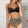 Ensemble bikini femme taille haute motif léopard deux pièces | Sauvage