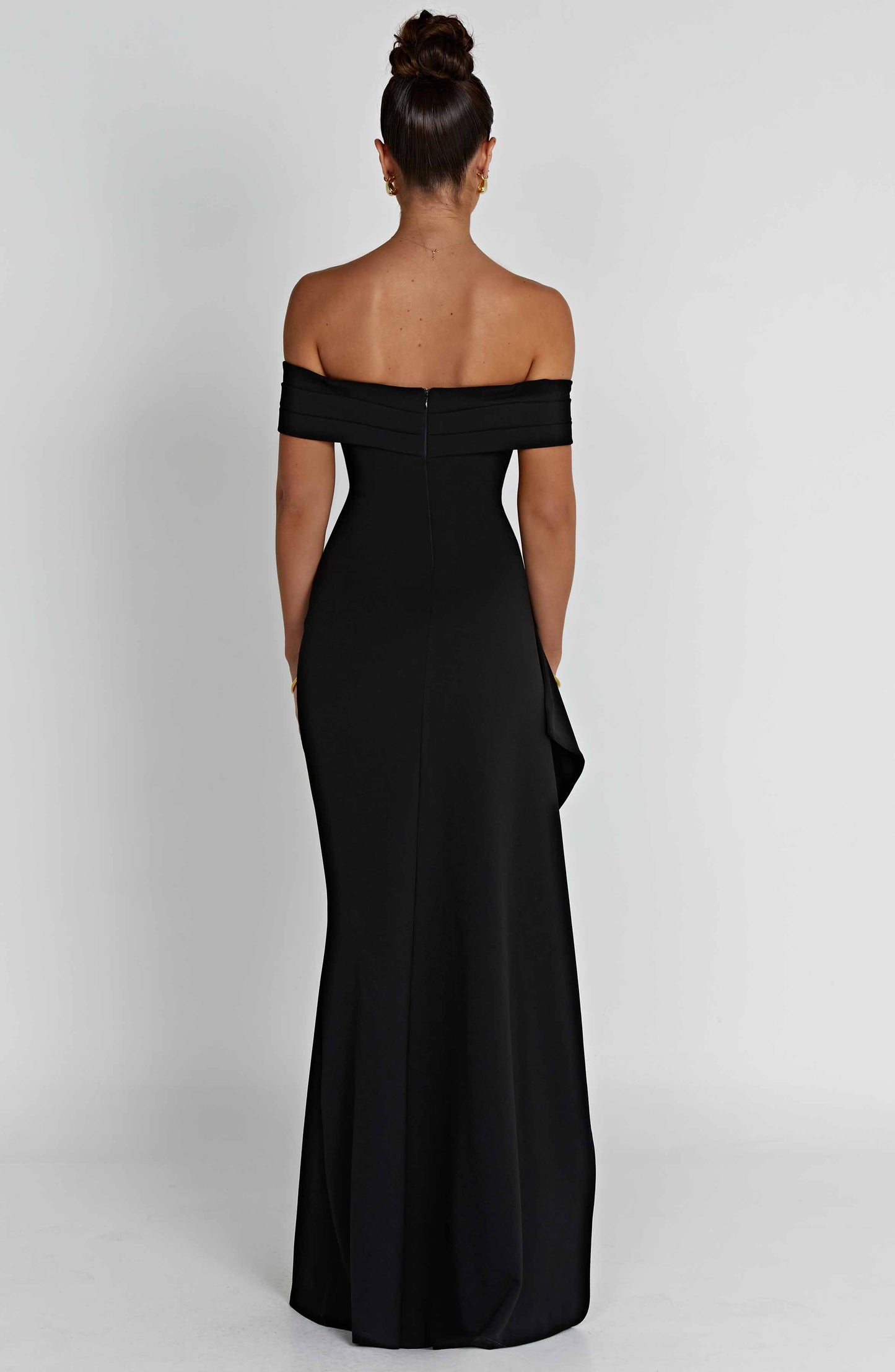 Damen Off Shoulder Maxikleid Mit Bodycon Passform | Figurbetont