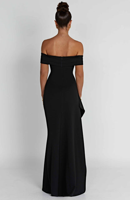 Damen Off Shoulder Maxikleid Mit Bodycon Passform | Figurbetont