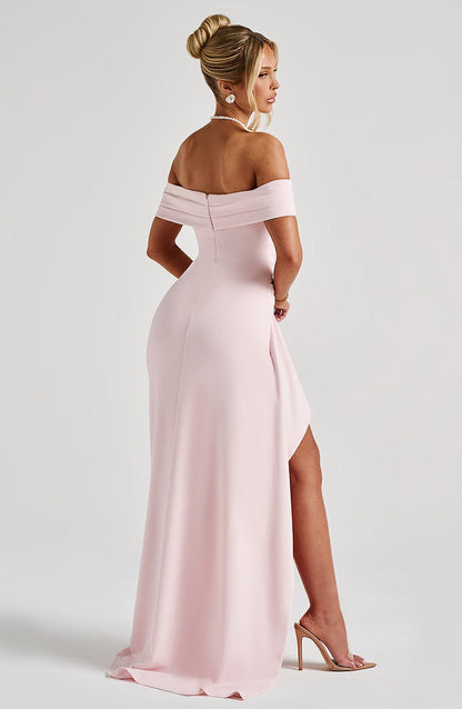 Damen Off Shoulder Maxikleid Mit Bodycon Passform | Figurbetont