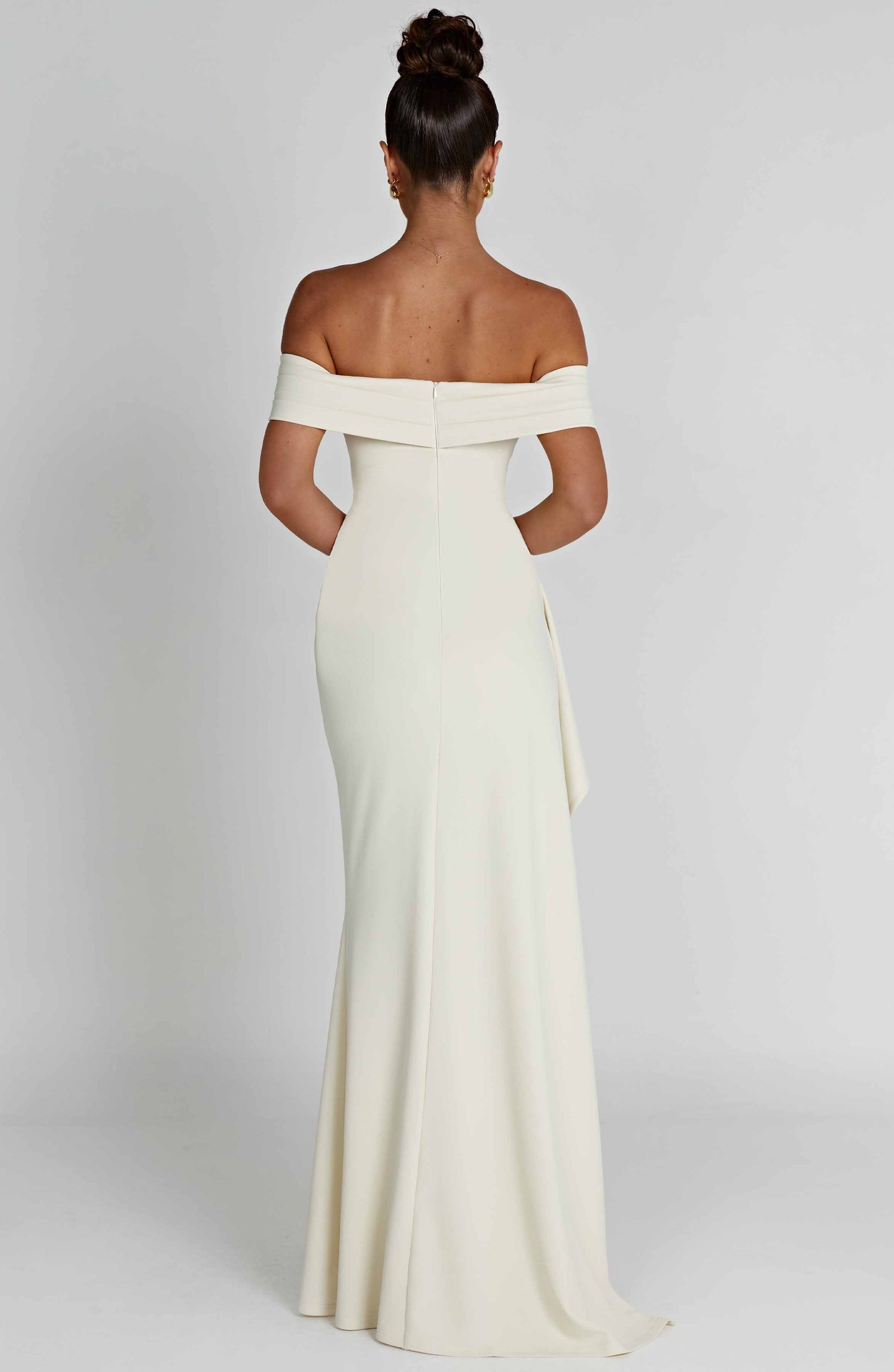 Damen Off Shoulder Maxikleid Mit Bodycon Passform | Figurbetont
