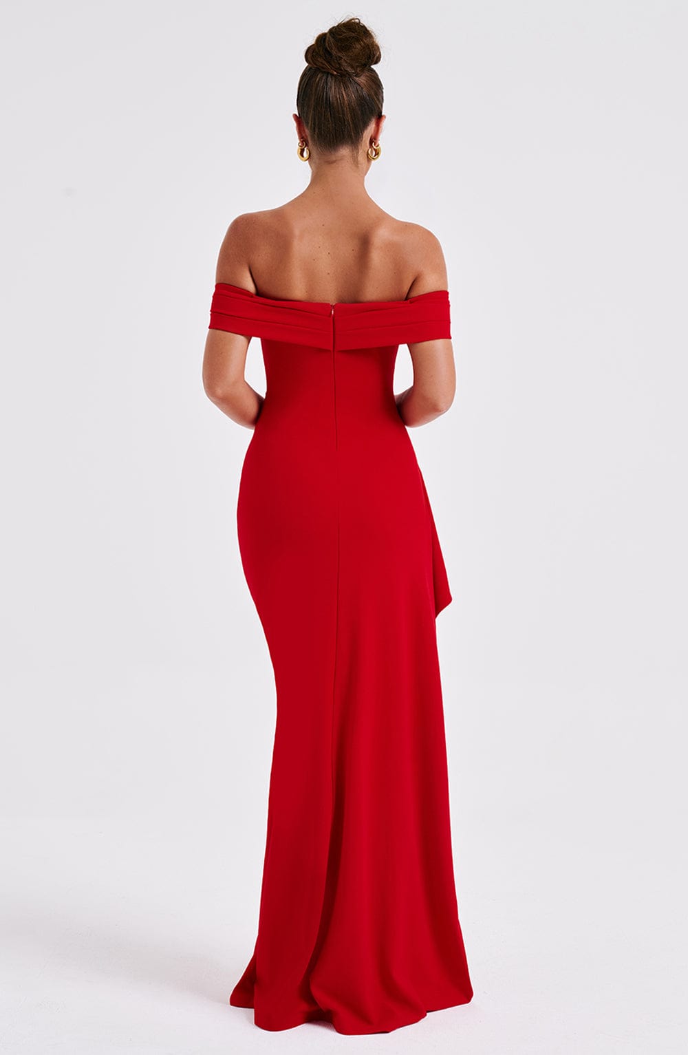 Damen Off Shoulder Maxikleid Mit Bodycon Passform | Figurbetont