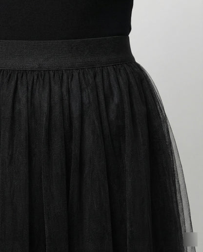 Damen Langarm Enganliegendes Midi Kleid | Transparenter Rock