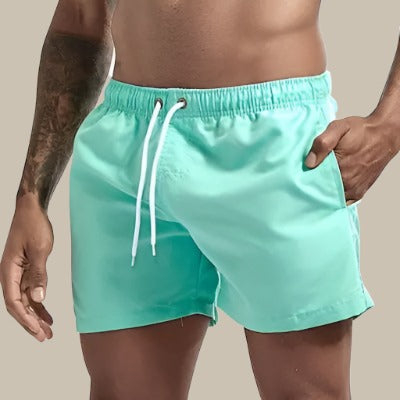Herren Shorts Kordelzug Bund Seitentaschen Über Knie Freizeit Stil Shorts | Einfarbig