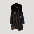 langer, wasserdichter Winterparka für Damen aus Kunstpelz 0