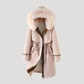 langer, wasserdichter Winterparka für Damen aus Kunstpelz 4