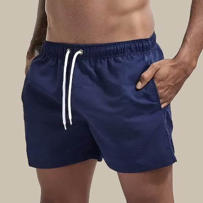 Herren Shorts Kordelzug Bund Seitentaschen Über Knie Freizeit Stil Shorts | Einfarbig