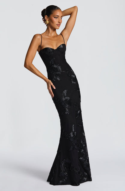 Damen Ärmelloses Maxikleid Mit Herzförmigem Ausschnitt Bodycon Passform | Figurbetont