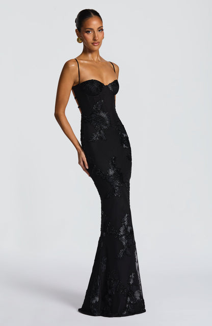 Damen Ärmelloses Maxikleid Mit Herzförmigem Ausschnitt Bodycon Passform | Figurbetont
