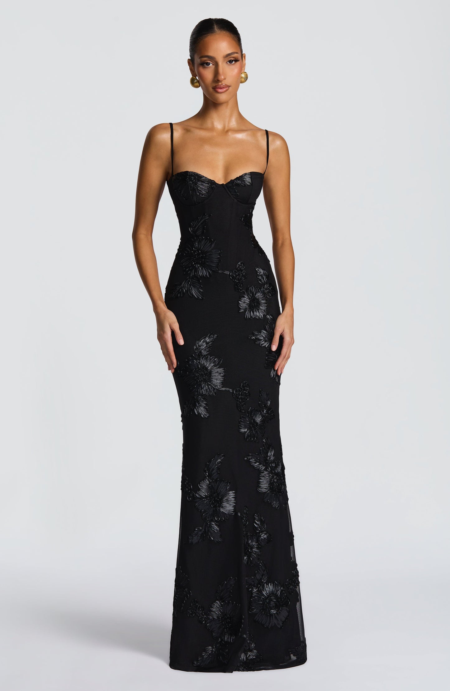 Damen Ärmelloses Maxikleid Mit Herzförmigem Ausschnitt Bodycon Passform | Figurbetont