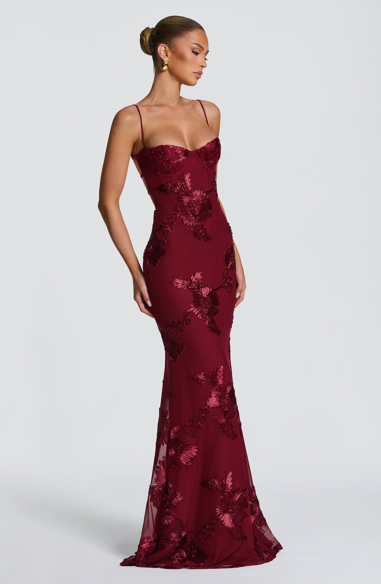 Damen Ärmelloses Maxikleid Mit Herzförmigem Ausschnitt Bodycon Passform | Figurbetont